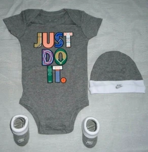 New Nike Futura Vest Hat boots Baby Unisex Romper Sizes 0-6 --6-12 Months BOXED - Picture 1 of 4