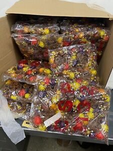 CASE OF 132 Vintage Autumn Fall Thanksgiving Candle Ring Wreath 6” Hong Kong