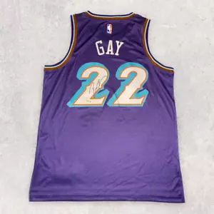 RUDY GAY UTAH JAZZ SIGNED / AUTOGRAPHED JERSEY BECKETT COA NICE!! - Picture 1 of 4