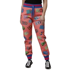 Pantaloni DOLCE & GABBANA rosa logo monogramma jogger felpa IT40/US6/S 1050usd - Foto 1 di 10