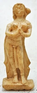 Antike weiße Marmor Dame Apsara Musiker Figur Original sehr fein handgeschnitzt - Bild 1 von 8