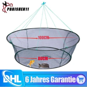 Faltbar Fischernetz Köderfischsenke Angelnetz Senknetz Masche Garnelen Gipsnet - Bild 1 von 17