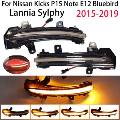 Luces intermitentes LED dinámicas intermitentes para Nissan Kicks P15 Note E12 15-19 Foto 1 de 4
