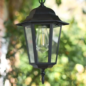 "Ashbourne" Chain Hanging Porch Light Outdoor Garden Lantern - Picture 1 of 6