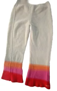 Nike Therma FIT Wool Yoga Pants Womens LARGE Ivory Ombre Pink Orange Athleisure - Picture 1 of 4