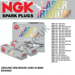 6x NGK SILZKBR8D8S 97506 Laser Iridium Spark Plug OEM BMW N20 N54 N55 B20 B30 - Picture 1 of 1