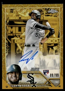 2023 Topps Chrome Gilded Collection Gold Etch Autographs #CGALS Lenyn Sosa /99 - Picture 1 of 2