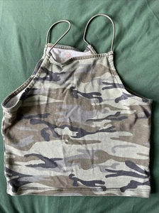 Miss Evie Peacocks Camo Crop Top String Vest Girls 9-10 Years - Picture 1 of 2