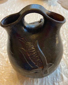 E Manygoats Horn Kröte/Mais Navajo Dineh Keramik kleine Hochzeit Vase 4,5" signiert - Bild 1 von 8