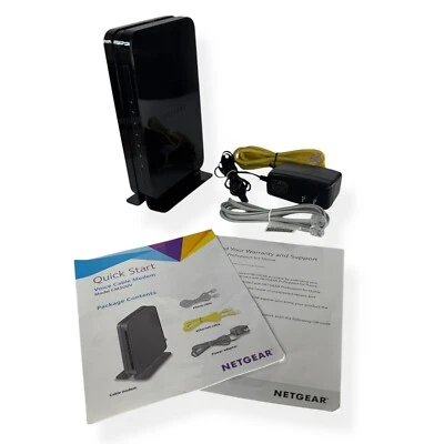 Netgear CM500V Cable Modem Black Ethernet 2x Phone Lines For Internet  - Image 1 of 4