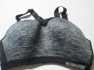 Victoria Secret Sport Bra Size XL Black Wireless Lined Racerback Asjustable Gym - Picture 1 of 7