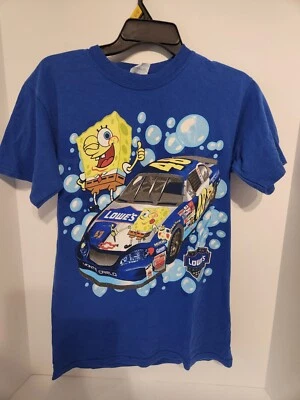 2003 Nascar Racing Champions Jimmie Johnson SpongeBob Tshirt Cartoon Size Small - Image 1 of 4