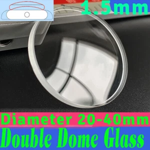 1.5mm Double Dome Watch Crystal 20mm-40mm Mineral Mirror Round Watch Glass Lens - Picture 1 of 15