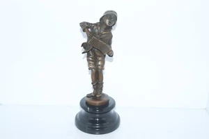 Bronze Skulptur / Figur ,"Akkordeonspieler", sign.D.H.Chiparus , 25cm , 1,3Kilo - Bild 1 von 7