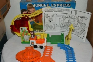 VINTAGE JUNGLE EXPRESS TRAIN SET HONG KONG MONKEY GIRAFFE - Picture 1 of 12