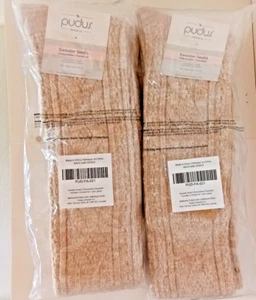 Pudus Calze Maglione Lunghezza Ginocchio 6-10 Beige 2 Paia Nuove Con Etichette - Foto 1 di 5