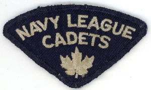 BLUE EMBROIDERED NAVY LEAGUE OF CANADA CADET'S UNIFORM CLOTH SHOULDER TITLE - Bild 1 von 2