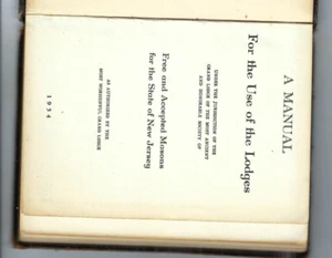 Masonic Manual for New Jersey, 1954 - Picture 1 of 1