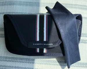 Tommy Hilfiger Eye & Sunglass Hard Case + Tommy Hilfiger Microfiber Clean Cloth - Picture 1 of 4
