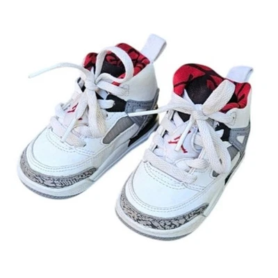 Nike Air Jordan Spizike Sneakers White Grey Black Red Toddler Size 4 - Image 1 of 4