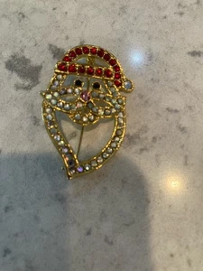 Christmas Santa Brooch-Pin/I Believe It Is Monet - Picture 1 of 4
