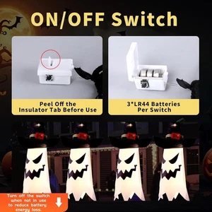 Halloween Decorations Outdoor Halloween Decor Hanging Outdoor String Lights G... - Picture 1 of 8