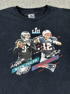 Tom Brady Nick Foles NFL Super Bowl 52 Shirt Größe XXL 2018 Football Grafik - Bild 1 von 6