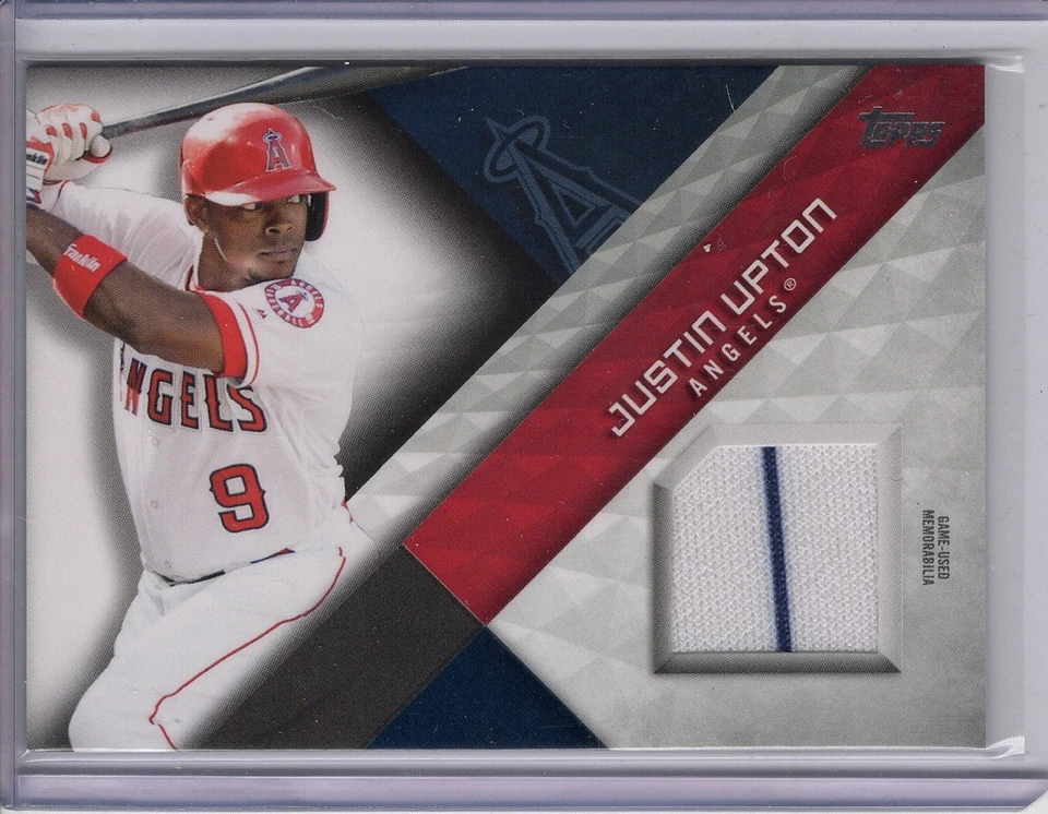 2018 TOPPS SERIES 2 ДЖАСТИН АПТОН ИГРОВАЯ Б/У РЕЛИКВИЯ #MLMJU - Изображение 1 из 1