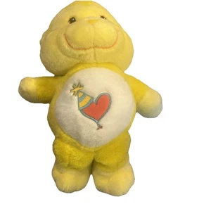 2002 Birthday Bear Care Bears Plush- Yellow Red Party Hat - Play TCFC - Picture 1 of 6