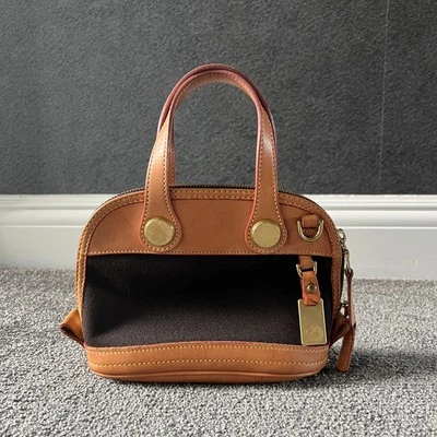 Bolso Dooney & Bourke Vintage Tela Negra y Cuero Natural - Hecho en EE. UU. Foto 1 de 4