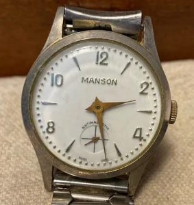 Vintage Manson Swiss Mechanische Herren Armbanduhr mit Sub Zifferblatt Sekundenzeiger - Bild 1 von 8