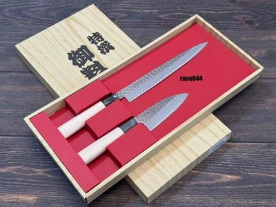 Yaxell SEKI TOBEI 30055 Kitchen Knife 2 Pair Set Sashimi & Small Deba Fish JAPAN - Image 1 of 4