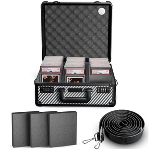 Trading Card Case Storage Box - PSA Graded Sports Card Storage Box w/Carrying... - Picture 1 of 6
