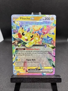 Pikachu ex - 057/191 - NM Surging Sparks Double Rare Pokemon TCG Card - Picture 1 of 2