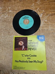 Sesame Street Fever C is for Cookie & Has Anyone Seen My Dog? Rare Promo 45 RPM - Picture 1 of 5