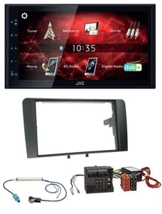 JVC DAB USB Bluetooth 2DIN MP3 Autoradio für Audi A3 8P 2003-2012 Aktivsystem Qu - Bild 1 von 6