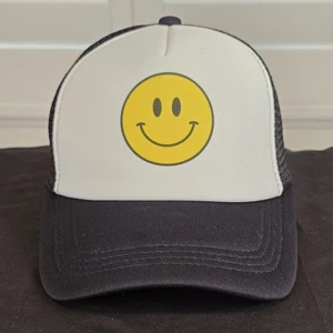 Cappello Camionista Happy Face Bianco e Nero Adulto Regolabile - Foto 1 di 4