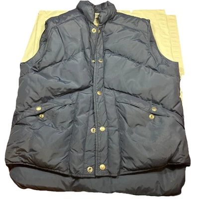 Vintage Colorado Comfort BLUE Puffer VEST 100% Down Filled mens M Nylon USA Made - Image 1 of 4