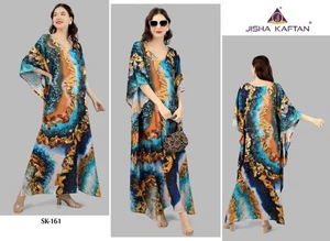 Maxi Kaftan Kleid Damen – Seide – Sommer Strand Tunika - Bild 1 von 1
