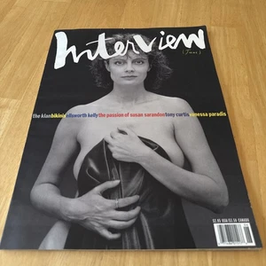 Vintage Andy Warhol's Interview Magazine Susan Sarandon Tony Curtis June 1991 - Picture 1 of 6