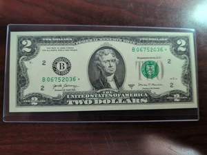 A New York 2017 ** estrella ** billetes de $2 sin circular desde. BEP PACK Con Soporte (Dw-2-036) - Imagen 1 de 3