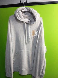 Burberry 1856 Embroidered Logo Hoodie Gr. XXL gebraucht ohne Etikett grau schwer - Bild 1 von 7