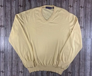 Suéter Ralph Lauren Etiqueta Púrpura 100% Cachemira Talla XL Color Amarillo Hecho en Italia - Imagen 1 de 6