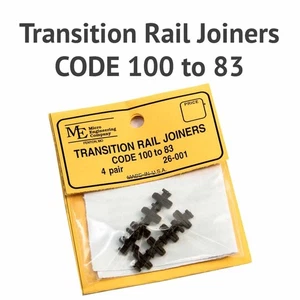 Micro Engineering 26-001 HO Insulated Transition Rail Joiners Code 100 to 83 (8) - Picture 1 of 1