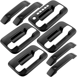 4pcs Gloss Black New Door Handle Covers Fits For Ford F150 With Key Pad NJ A9 - Picture 1 of 5