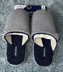Men’s Nautica Slippers Gray Size Small 7/8 NWB - Picture 1 of 2