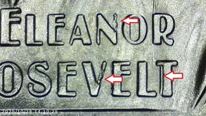 2023-P Eleanor Roosevelt DDR & STRIKE THRU ON Eleanor Roosevelt's name - Picture 1 of 2