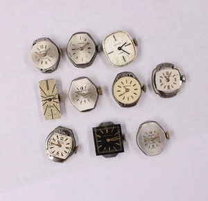 Lot of 10 vin. oval rectangle shaped watch movements - for use of parts 18b - Picture 1 of 7