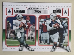 2010 Topps - Gridiron Lineage Troy Aikman, Tony Romo #GL-AR - Bild 1 von 2