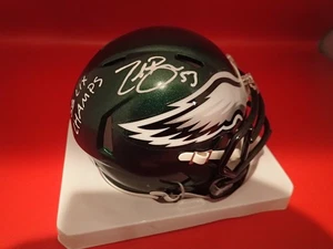 Zach Baun Signed Eagles Mini Helmet W/ SB LIX CHAMPS Beckett 2W755513 - Picture 1 of 3
